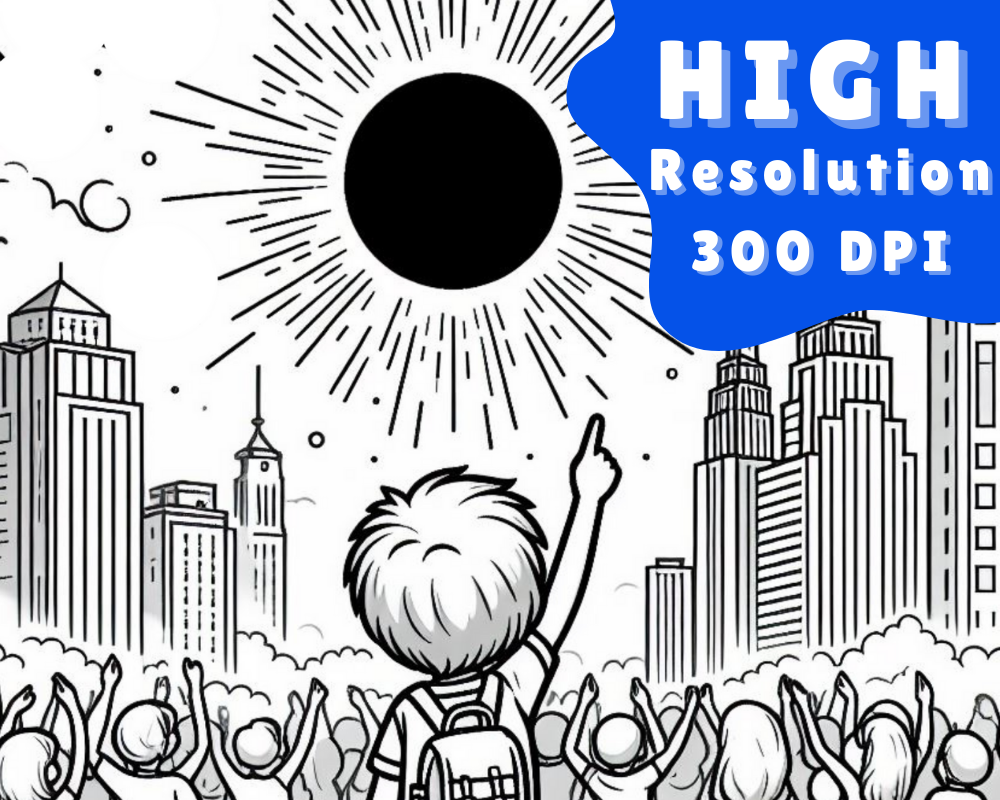 38 Solar Eclipse Printable Coloring Pages Activity Sheets| Instant Digital Download